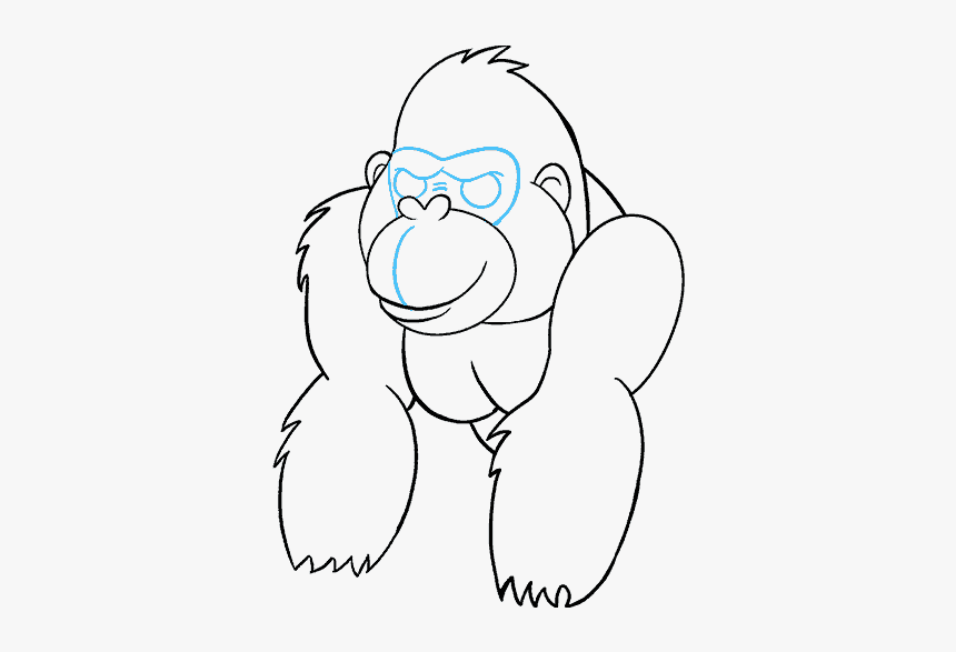 Gorilla Clipart Easy - Drawing, HD Png Download, Free Download