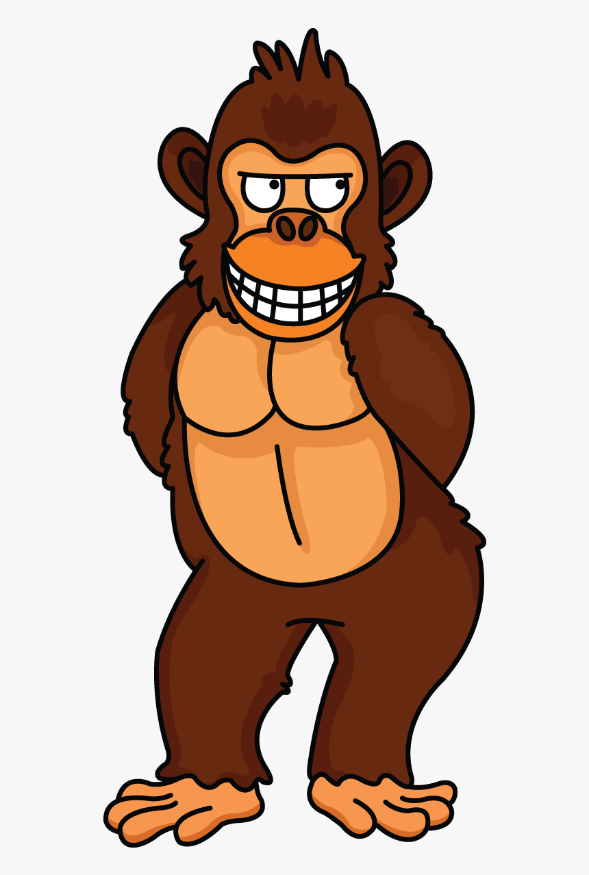 Clip Art Pictures Of Baby Gorillas - Draw A Cartoon Gorilla, HD Png Download, Free Download