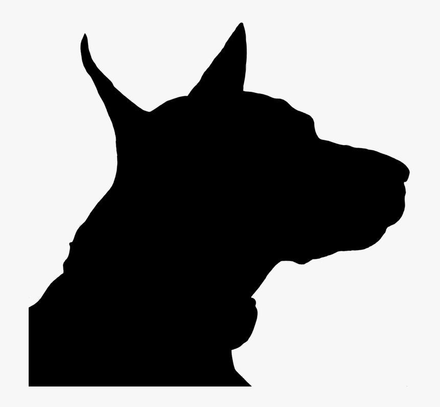 Dog, Doberman, Silhouette, Black - Doberman Head Silhouette, HD Png Download, Free Download