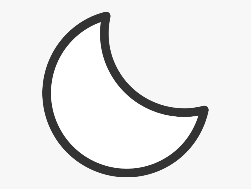Moon Black And White Moon Clipart Black And White Free - Crescent Moon Clipart Black And White, HD Png Download, Free Download