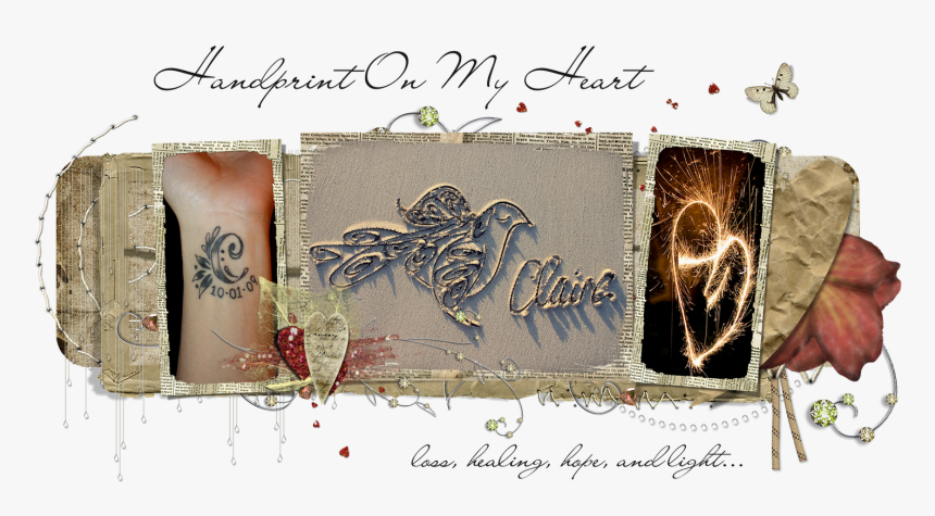 Handprint On My Heart - Swan, HD Png Download, Free Download