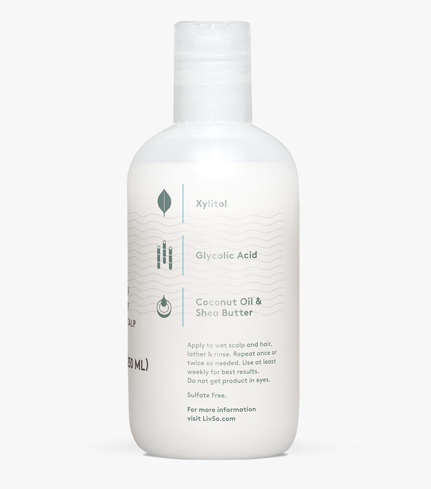 Livso Shampoo Bottle Back Label Sunscreen- - Plastic Bottle, HD Png Download, Free Download