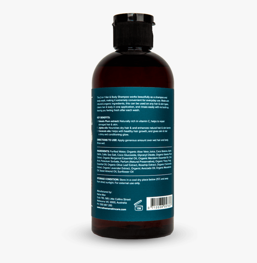 Natural Citrus Hair Body Shampoo - Bottle, HD Png Download, Free Download