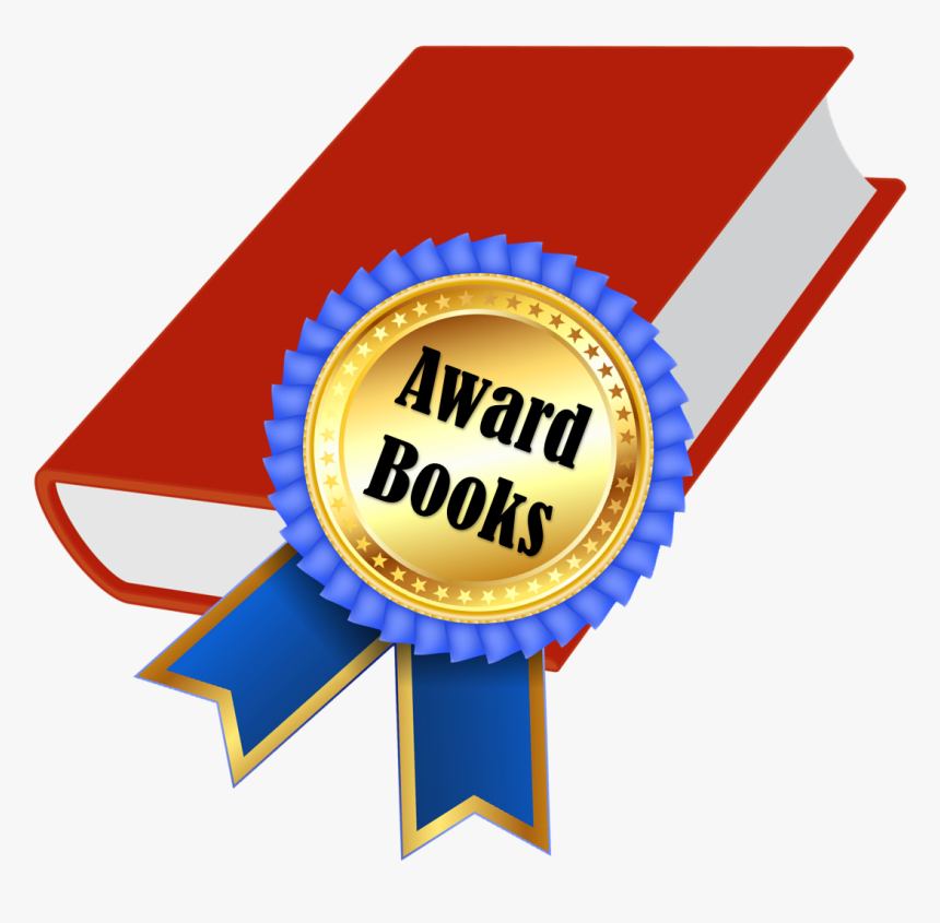 A Red Book With A Blue Award Ribbon That Reads "award - Emblem, HD Png Download, Free Download