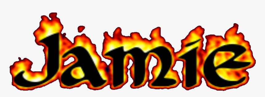 Jamie Name Fireandflames Letters Sticker Freetoedit, HD Png Download, Free Download