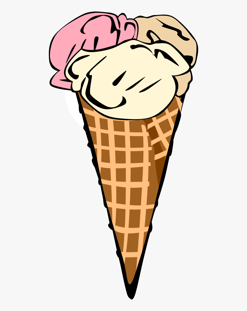 Icecream Cone Remix - 2 Scoops Of Ice Cream, HD Png Download, Free Download