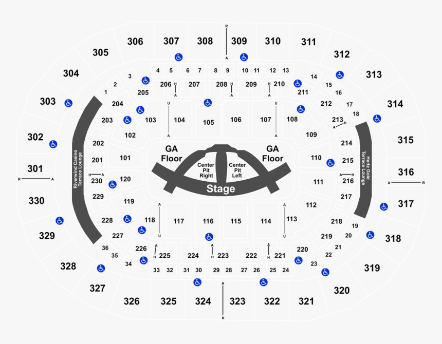 Section 207 Row1 Chesapeake Arena, HD Png Download, Free Download