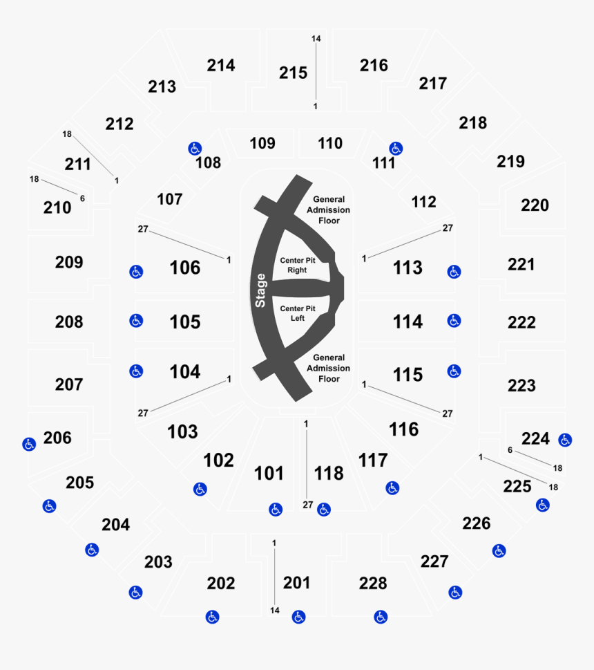 Colonial Life Arena Seating Chart Numbers, HD Png Download, Free Download