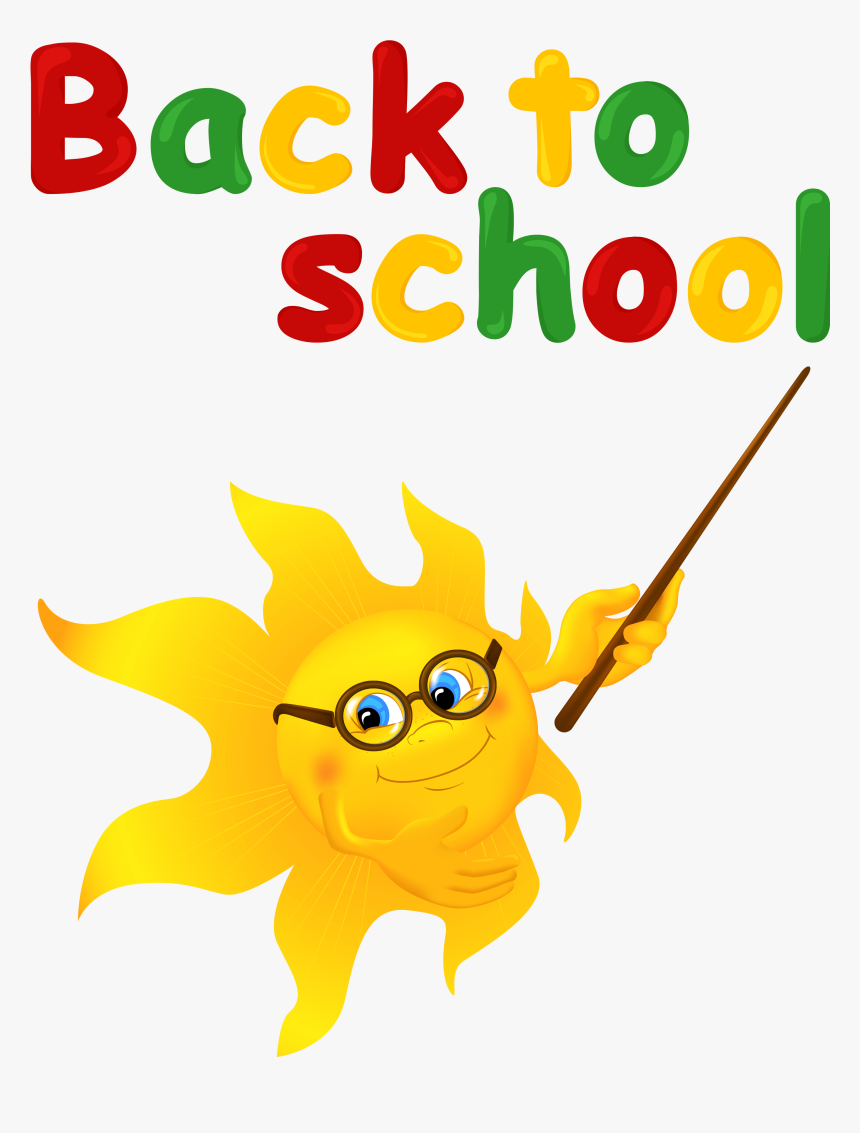 Transparent Back To School Border Clipart - Cartoon Sun Back To School, HD Png Download, Free Download