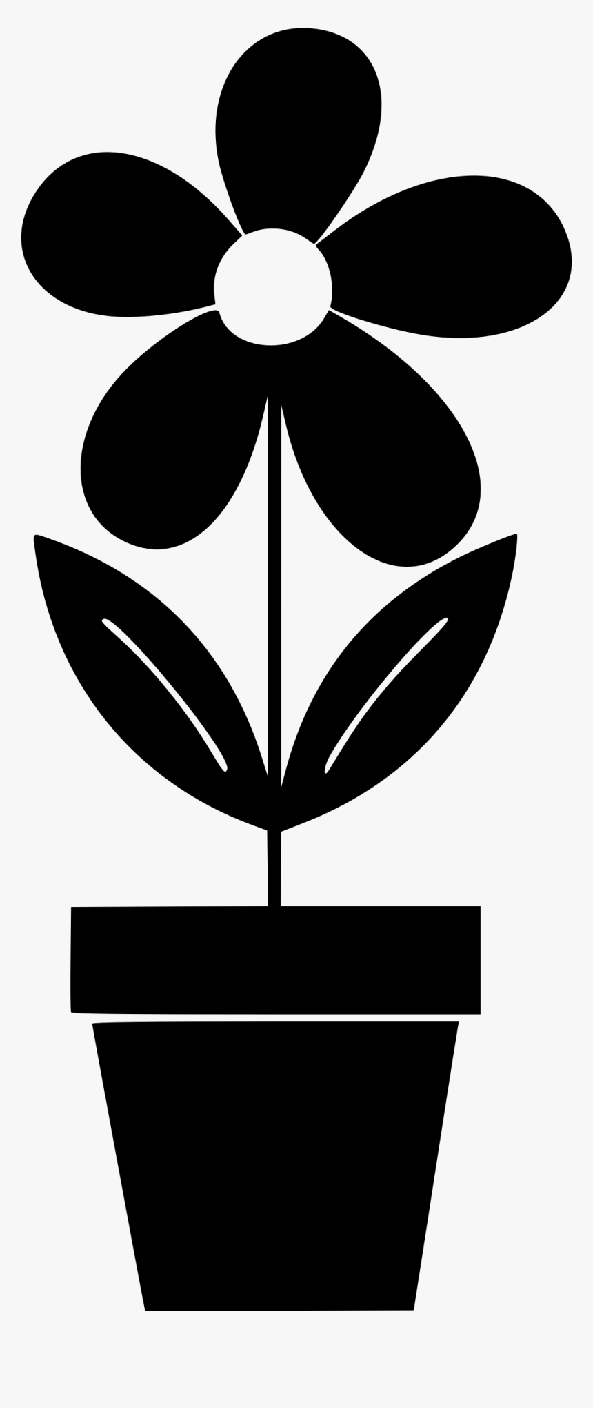 Potted Plant Clip Arts - Potted Plant Silhouette Clip Art, HD Png Download, Free Download