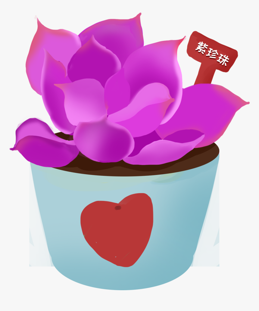 Potted Fleshy Plants Hand Painted Png And Psd - รูป ตัว การ์ตูน กระถาง ต้นไม้, Transparent Png, Free Download