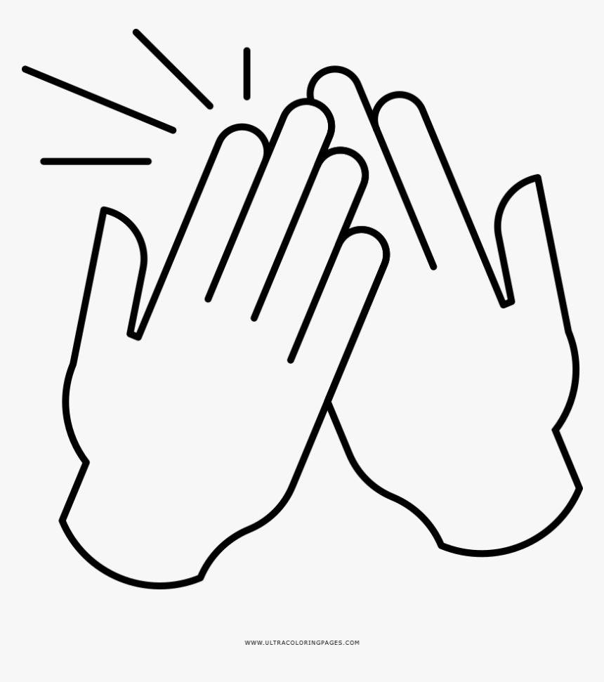 Clap Coloring Page - Coloring Picture Of A Clap, HD Png Download, Free Download