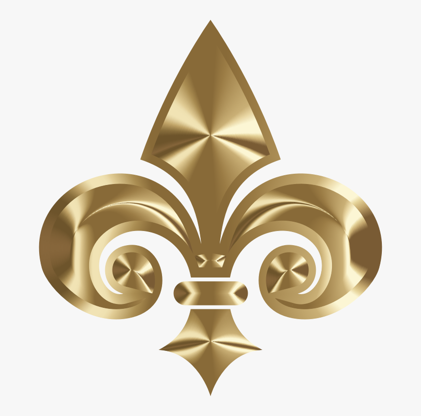 Fleur De Lis 3d Gold - Fleur De Lis Gold Png, Transparent Png, Free Download