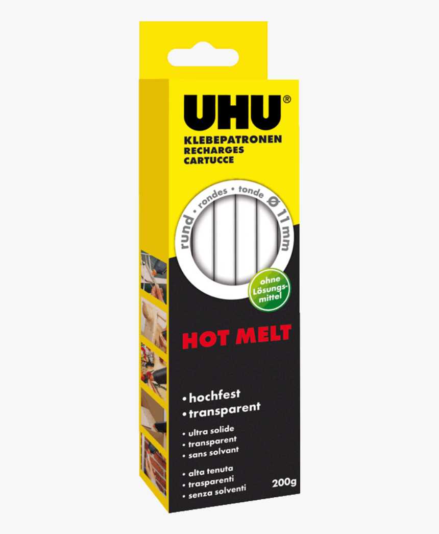 Hot Melt Glue Sticks Transparent - Uhu Hotmelt, HD Png Download, Free Download