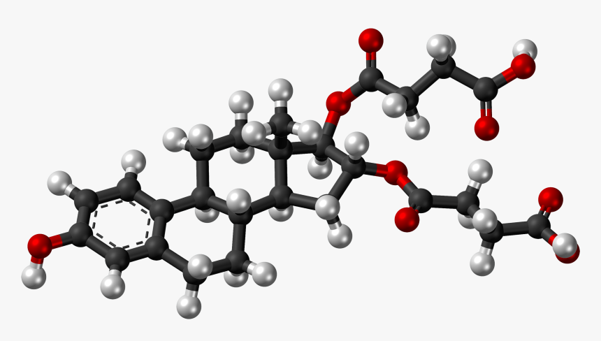 Estriol Succinate Molecule Ball - Estradiol 3d, HD Png Download, Free Download
