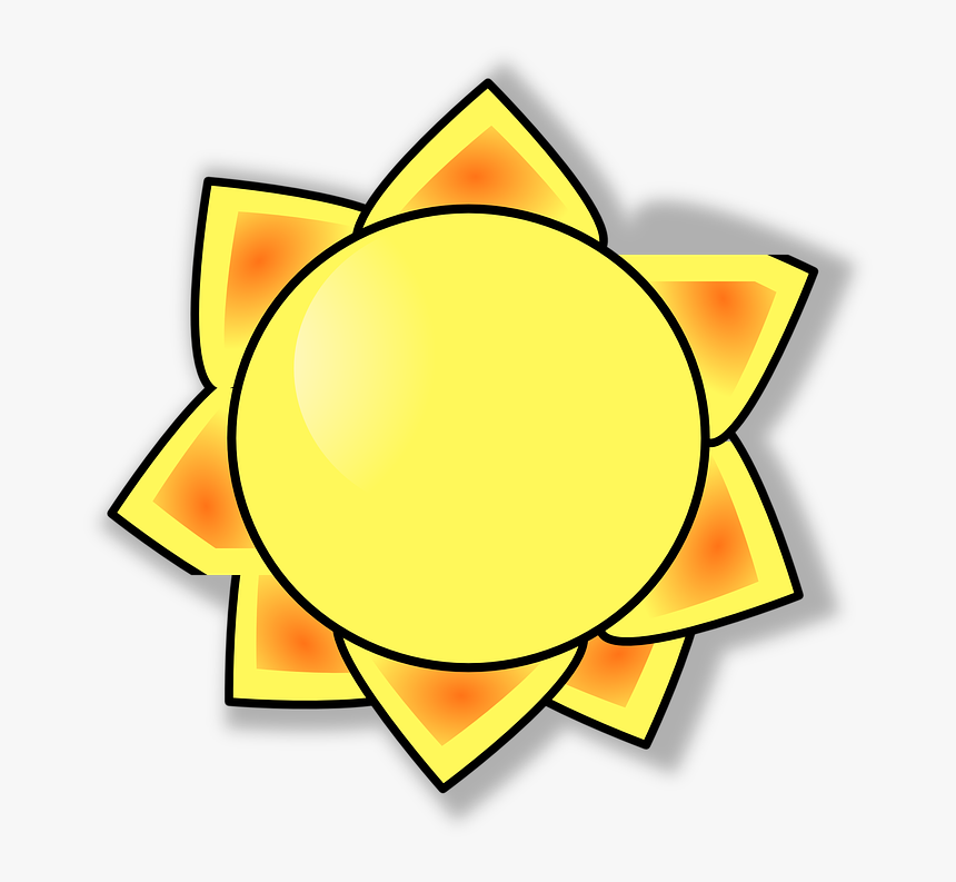 Warmth Clipart Sun Heat - Sun Clip Art Black And White Transparent, HD Png Download, Free Download