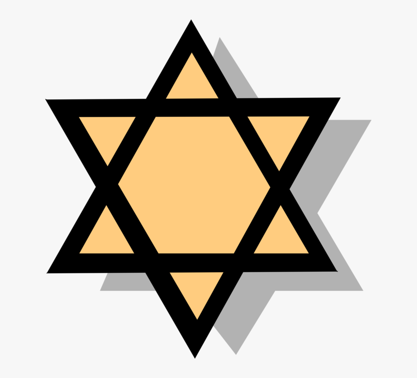 Vector Illustration Of Star Of David Shield Of David - Religious Symbol For Judaism, HD Png Download, Free Download