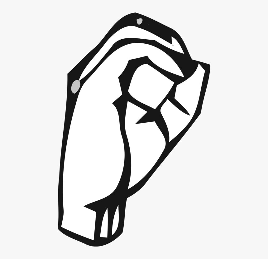 Plant,leaf,monochrome Photography - O In Sign Language Drawing, HD Png Download, Free Download