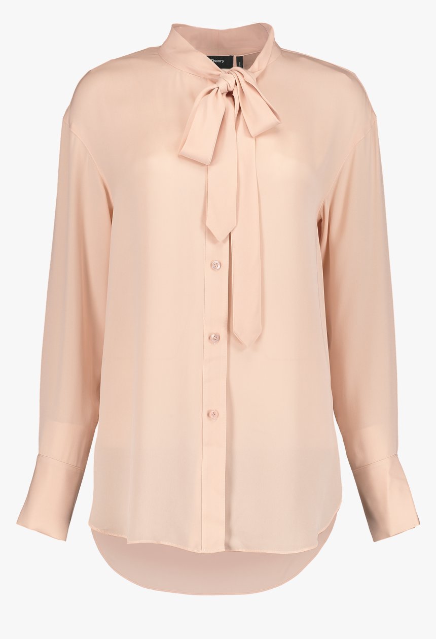 Ls Weekender Tie Neck Blouse Petal Pink - Blouse, HD Png Download, Free Download