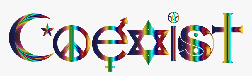 Chromatic Coexist 14 Clip Arts - Coexist Decal, HD Png Download, Free Download