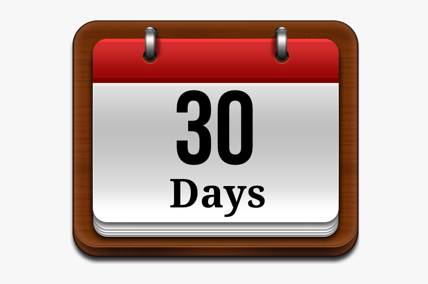 30 Days Calendar Icon, HD Png Download kindpng