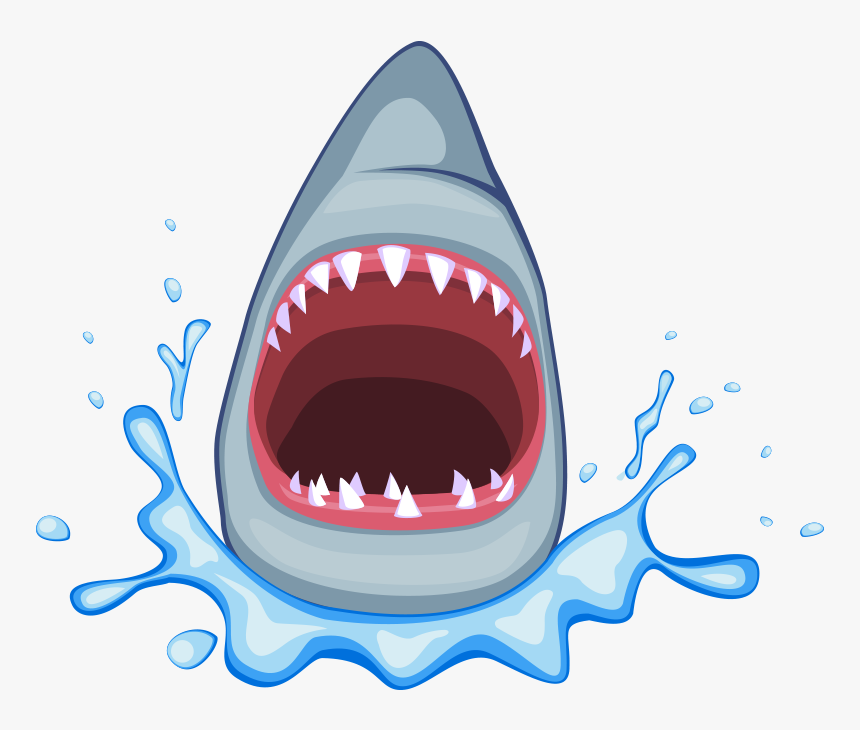 Megamouth Cartoon Clip Art - Shark Mouth Open Cartoon, HD Png Download, Free Download