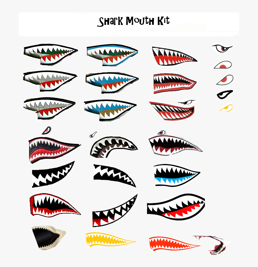 Download Transparent Shark Mouth Png - Shark Teeth Decal, Png ...