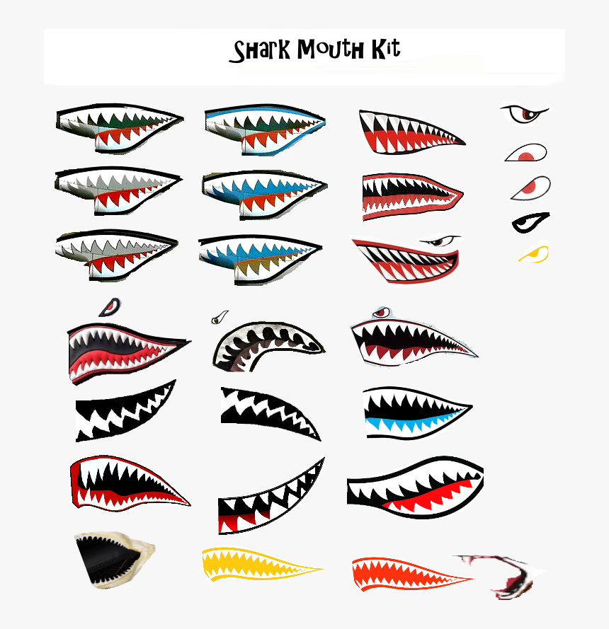 Transparent Shark Mouth Png - Shark Teeth Decal, Png Download, Free Download