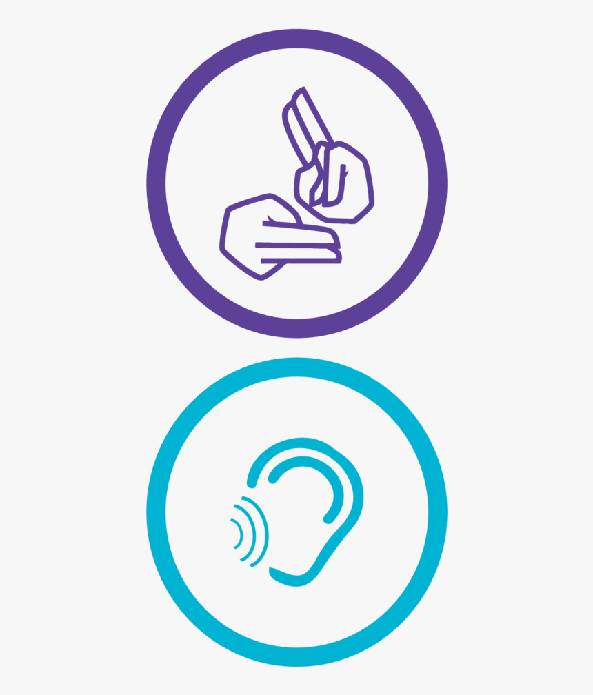 Icons For Sign Language And For Hearing Loss, Both - Icons Sign Language Png, Transparent Png, Free Download