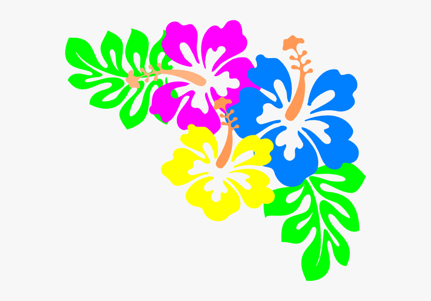 Hibiscus Clip Art - Transparent Hawaiian Flowers Clip Art, HD Png Download, Free Download