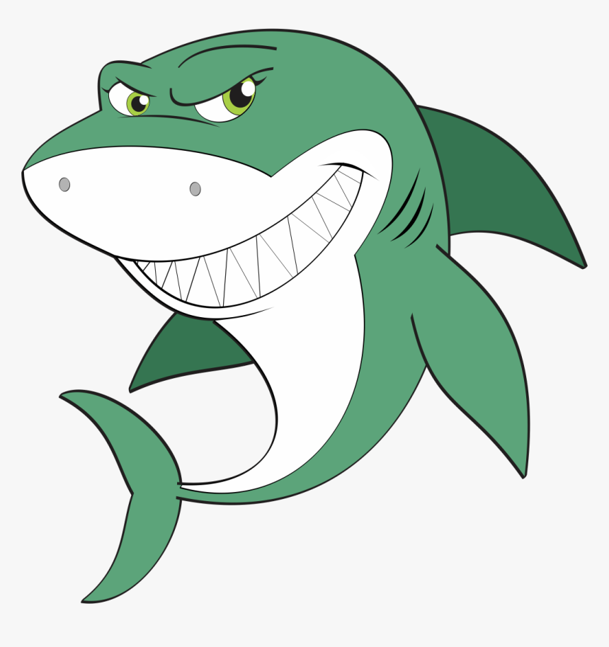 Transparent Cartoon Shark Png - Green Shark Cartoon Png, Png Download, Free Download