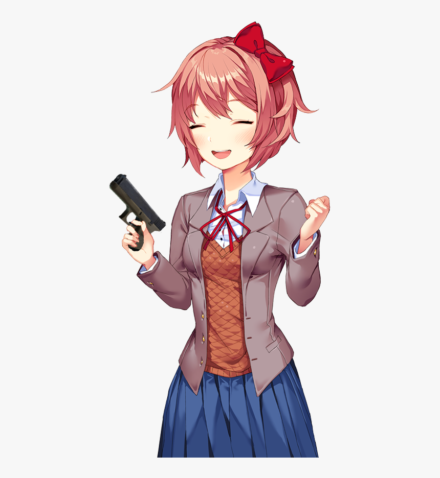 Sayori Gun - Ddlc Horror, HD Png Download, Free Download