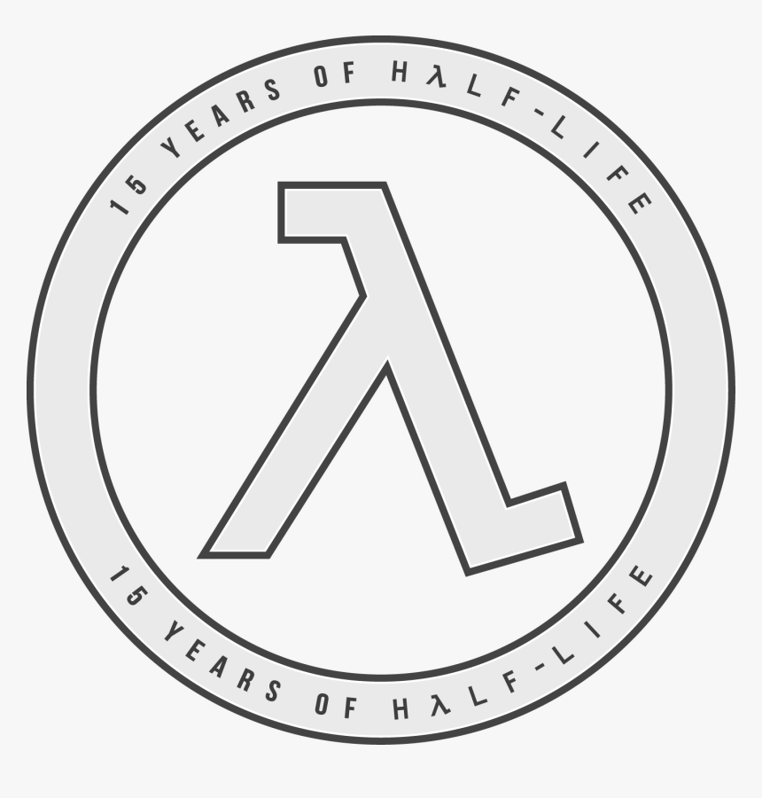 15 Years Of Half-life Logo - Half Life Black And White, HD Png Download, Free Download