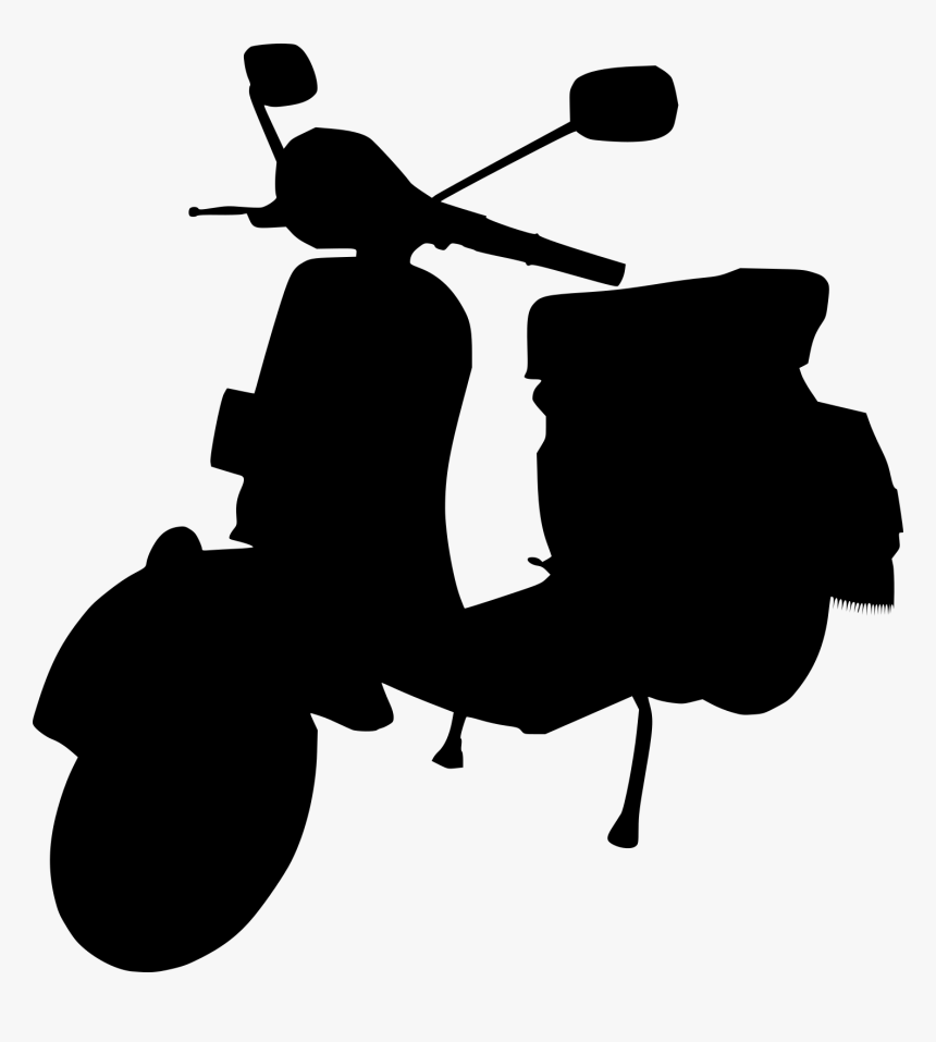 Scooter Silhouette Png, Transparent Png, Free Download