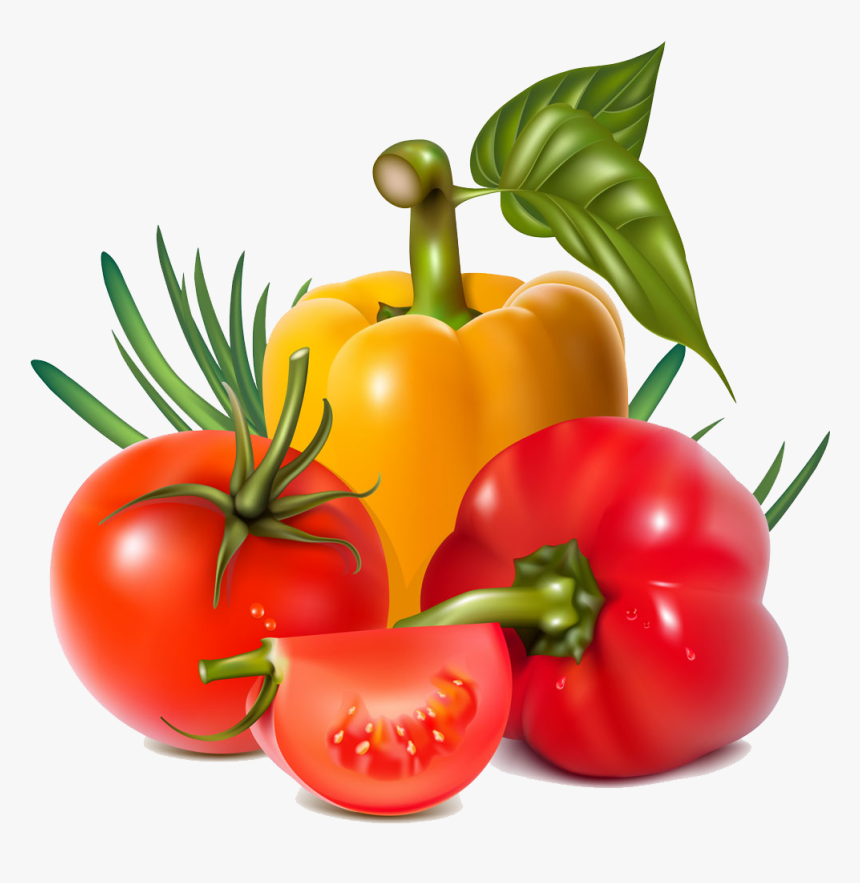 Fruit Chili Clip Art Salad - Pinturas De Verduras Y Frutas, HD Png Download, Free Download