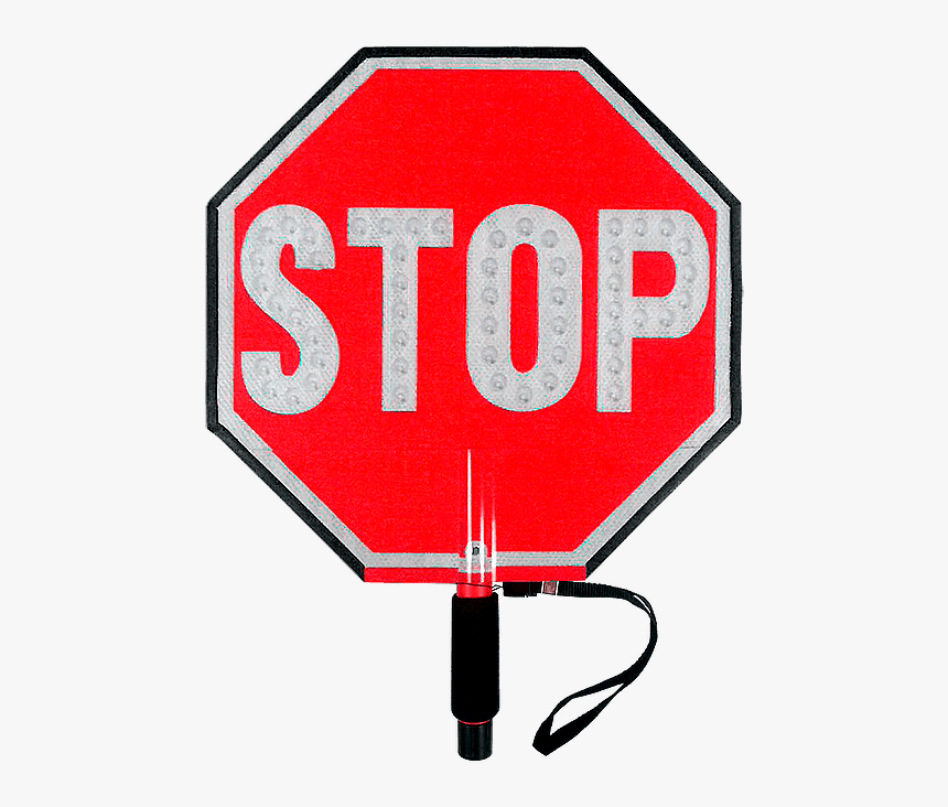 Paddle Stop Slow Flashing Led Hand Held Sign 18 Inch - Stop Sign, HD Png Download, Free Download