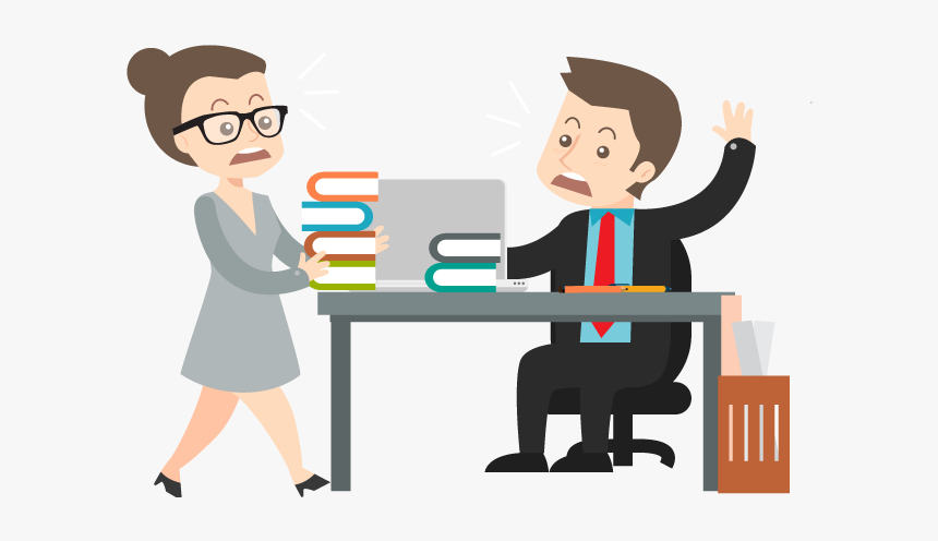 Desk Clipart Stressed Office Worker - Testing Of Fire Alarm, HD Png Download, Free Download