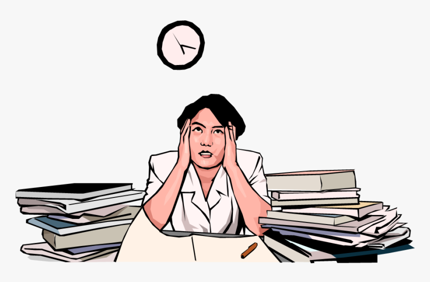 Stress Clipart Work Schedule - Student Stressed Clipart, HD Png Download, Free Download