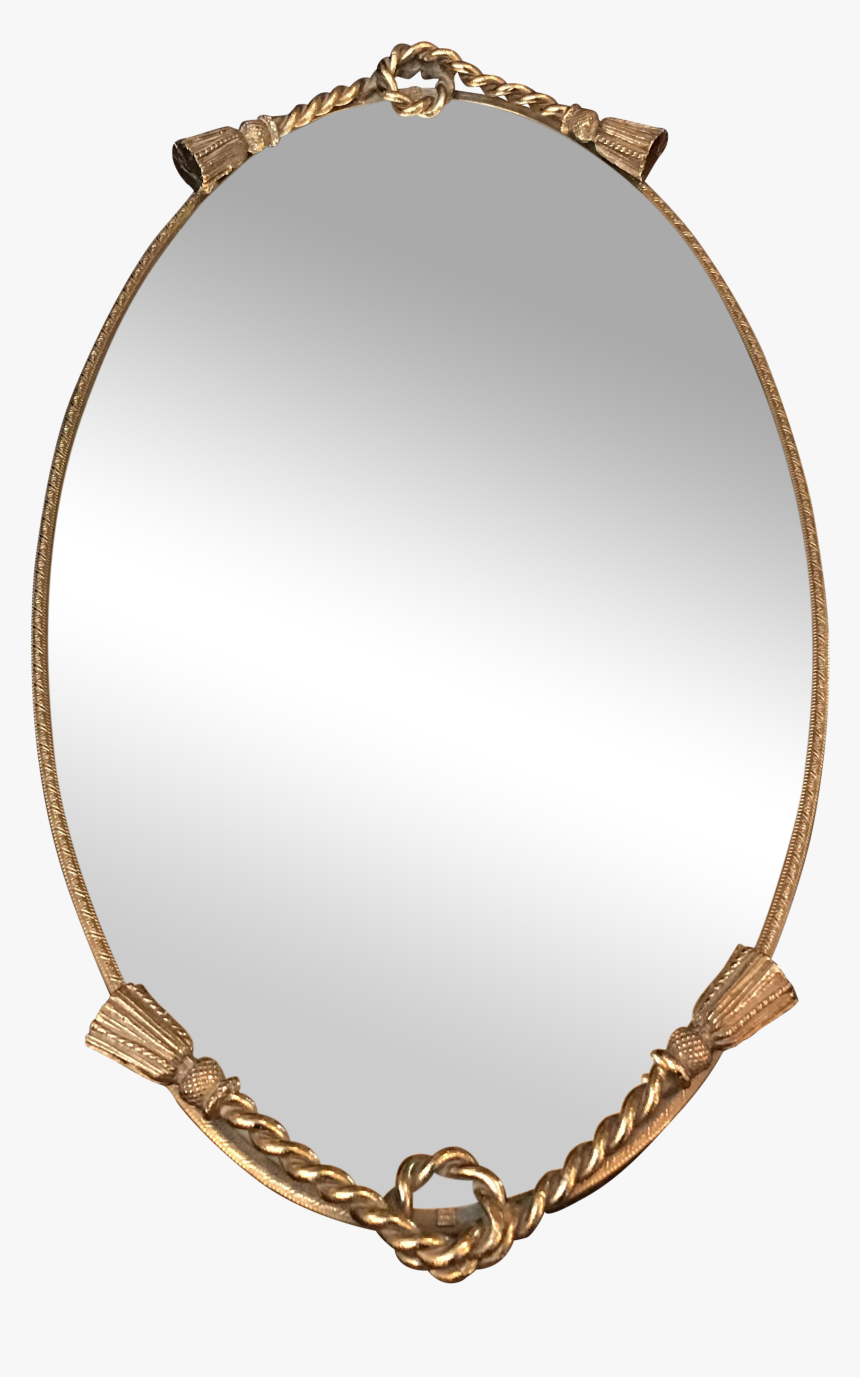 Tray Brass Mirror Oval M Chairish - Circle, HD Png Download, Free Download