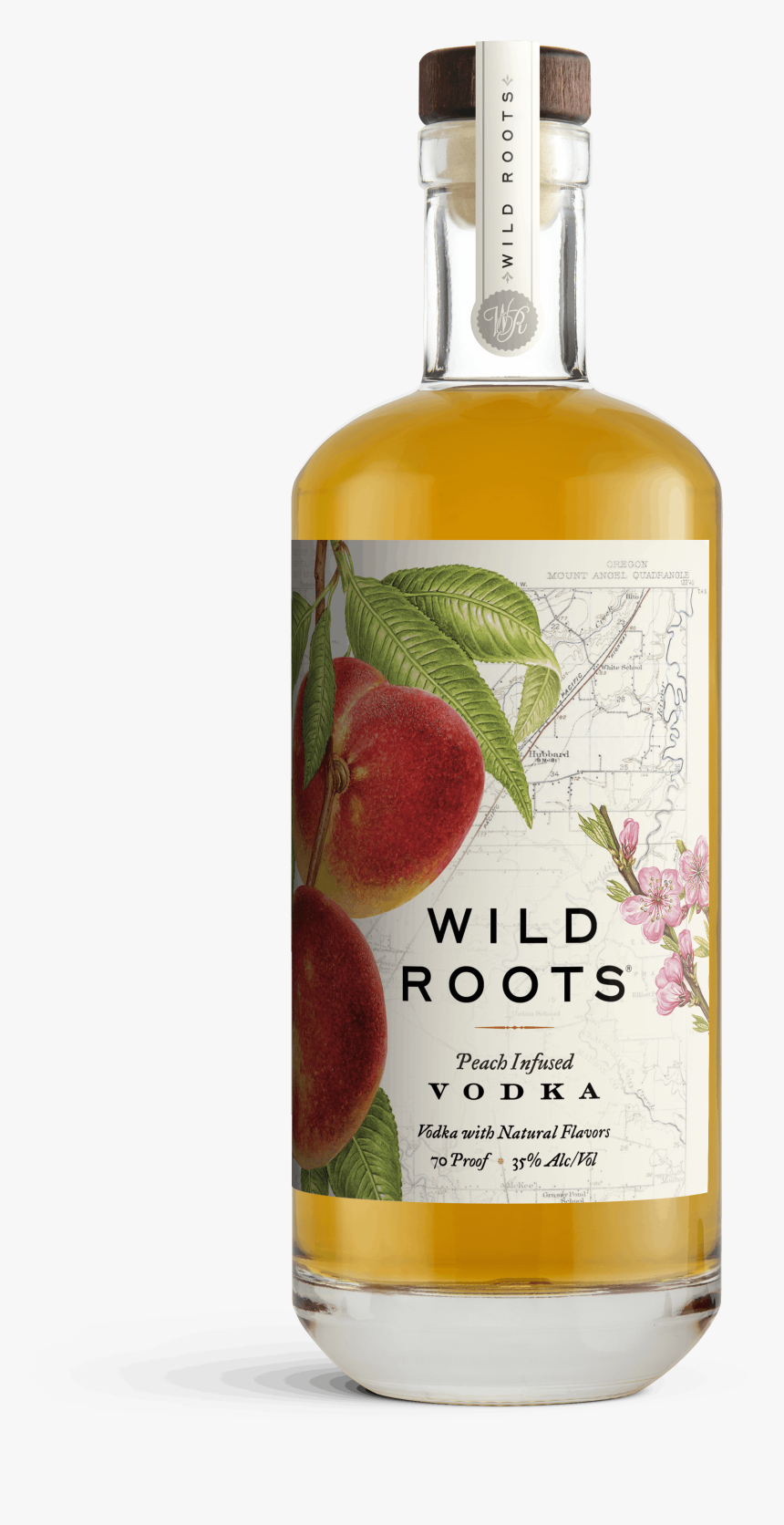Wild Roots Peach Infused Vodka - Wild Roots Peach Vodka, HD Png Download, Free Download