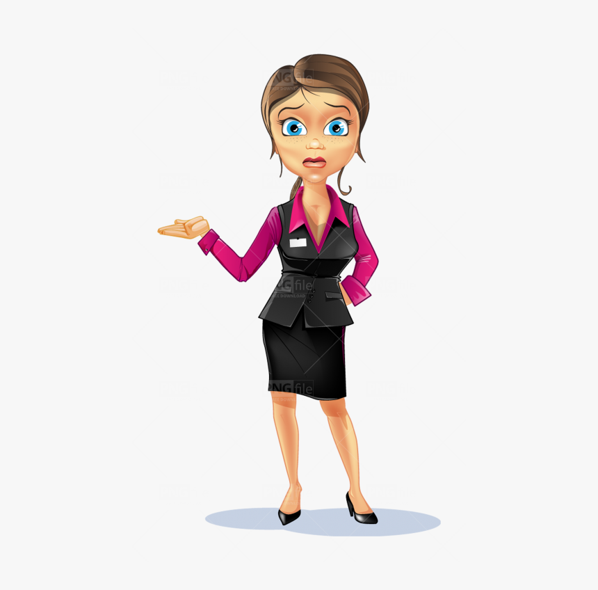 Business Woman Png Cartoon, Transparent Png, Free Download