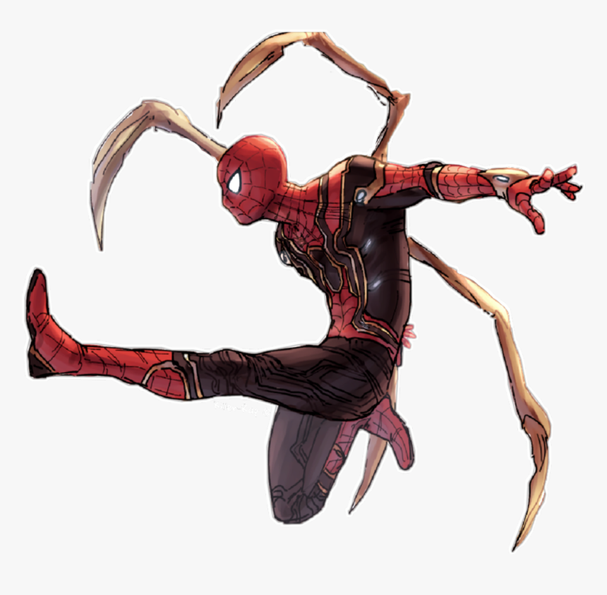 #spiderman #ironspider #marvel #avengers #mcu #tomholland - Avengers Spiderman End Game Drawings, HD Png Download, Free Download