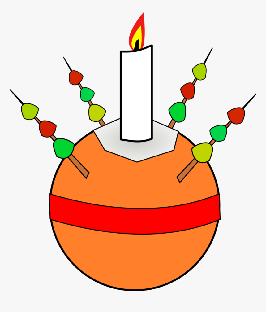 Transparent Lit Candle Png - Christingle Ks2, Png Download, Free Download