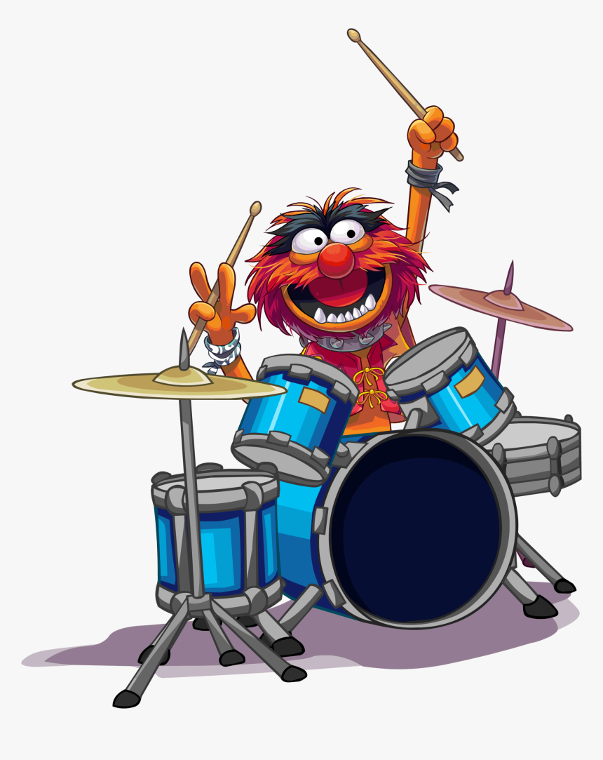 Drum Club Penguin Wiki - Muppets Animal Drummer, HD Png Download, Free Download