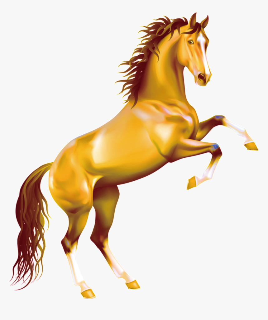 This Graphics Is Yellow Running Horse Pattern Element - Mustang Horse Png, Transparent Png, Free Download