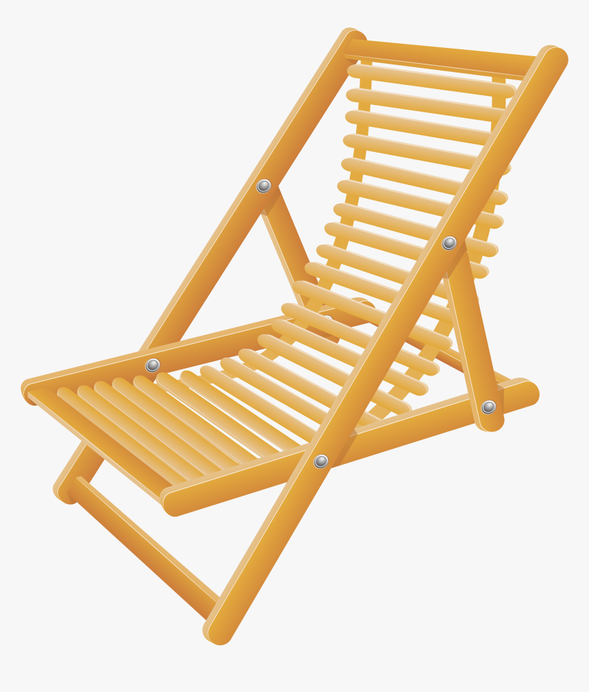 Wooden Transparent Clip Art - Wooden Beach Chair Png, Png Download, Free Download