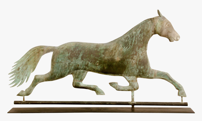 Jewell Made This Running Horse Weathervane From - Bronze Sculpture, HD Png Download, Free Download