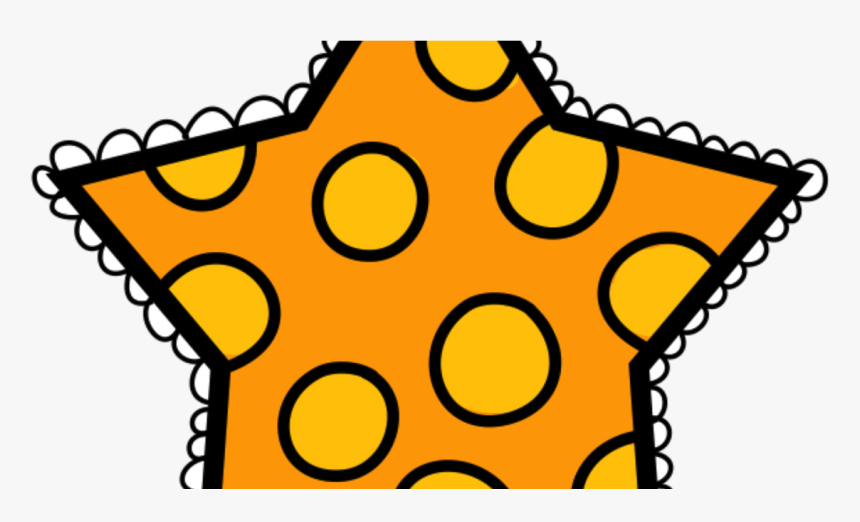 Orange Polka Dot Star Clipart , Png Download - Polka Dot Star Clipart, Transparent Png, Free Download