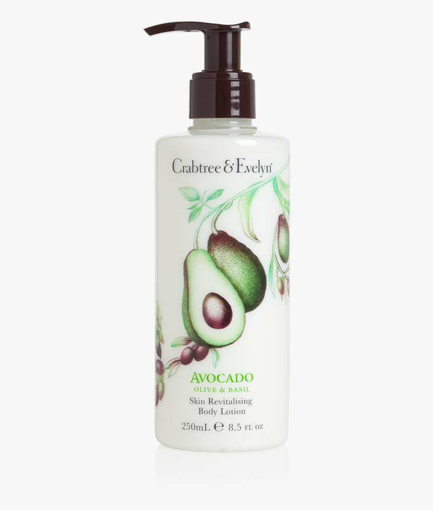 Avocado Olive Basil Skin Transparent Background - Crabtree And Evelyn Avocado Body Lotion, HD Png Download, Free Download