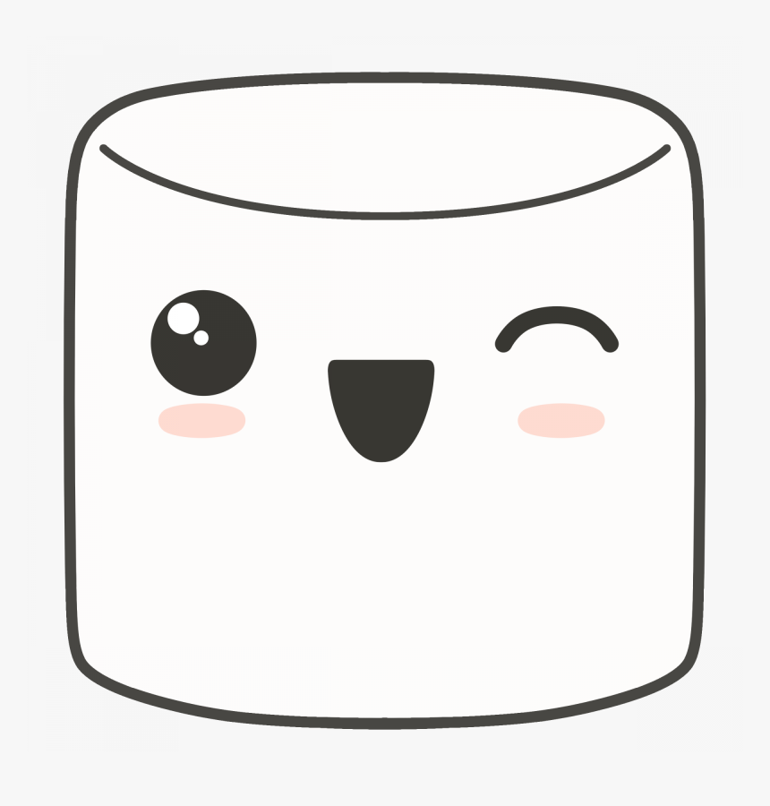 Winking Marshmallow , Transparent Cartoons, HD Png Download, Free Download